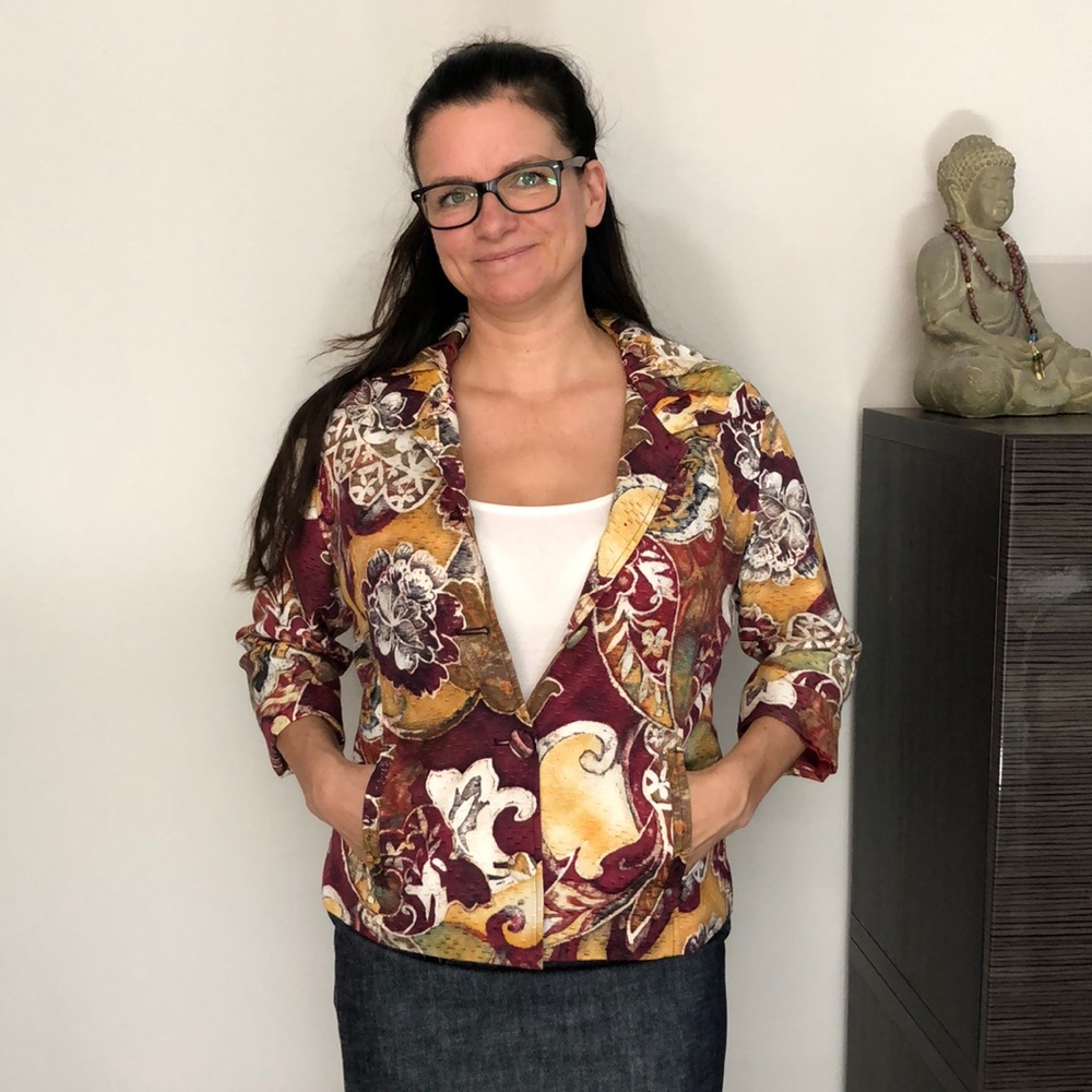 ❤️Stunning Chico’s 3/4 sleeve jacket, cute collar - Picture 4 of 8